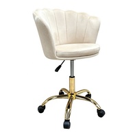 Chaise de bureau en velours à pétales, fabrication chinoise, 360° ° Fauteuil pivotant d'appoint pour bureau à domicile, bureau, salon