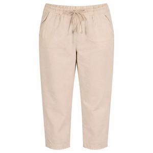 <span class=keywords><strong>Pantaloni</strong></span> Corti da <span class=keywords><strong>Donna</strong></span> Personalizzati in Puro <span class=keywords><strong>Lino</strong></span> <span class=keywords><strong>Beige</strong></span> con Vita Elastica e Coulisse, Vestibilità Ampia per Abbigliamento Femminile - Product Image 3