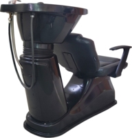 Salon de beauté, shampoing noir mat, avec chaise lavabo