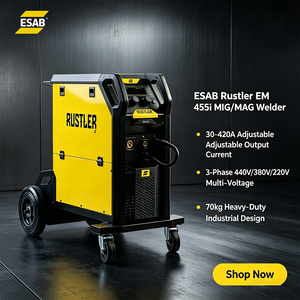 Nueva Soldadora ESAB Rustler MIG MAG MMA 2T 4T con Funciones de Relleno de <span class=keywords><strong>Crater</strong></span>, Retorno de Chispa, Arranque por Arrastre, Antiadherente y Arc Force para Acero Inoxidable Industrial - Product Image 4