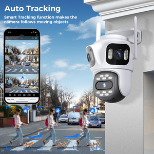 Caméra de surveillance PTZ ICsee 9MP sans fil, vision nocturne, audio bidirectionnel, Wi-Fi, caméras de sécurité extérieures WSA18 - Product Image 3
