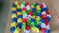 Collier de fleurs en soie hawaïen Haiwin pour fête, Mardi Gras, Saint-Patrick, collier de fleurs en soie hawaïen pour la danse hula
