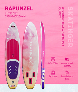 Tabla de Paddle Surf Inflable <span class=keywords><strong>Rosa</strong></span> RAPUNZEL, Material PVC+EVA+Drop <span class=keywords><strong>Stitch</strong></span>, Incluye Aletas+Mochila+Remo, Surf en Olas 1 - Product Image 2