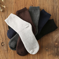 Chaussettes d'hiver unisexes de haute qualité pour hommes, respirantes, douces et unies, en laine mérinos épaissie pour le ski en laine, vente en gros