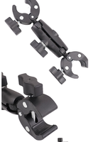 Support de caméra pour guidon de moto, fixation à pince crabe double tête, pour caméra d'action et vélo