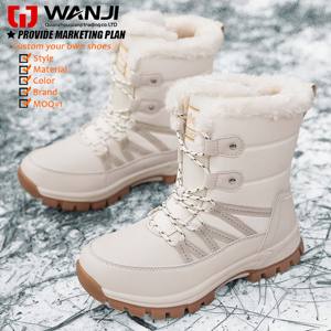 Bottes de neige sur mesure à semelle épaisse pour femmes, extra épaisses, antidérapantes, mi-<span class=keywords><strong>mollet</strong></span>, chaudes et résistantes au froid - Product Image 1