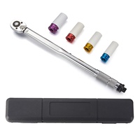 Clé dynamométrique de haute qualité, 5 pièces, 10-210 Nm, avec 4 douilles à chocs 17/19/21/22 mm, clé dynamométrique à cliquet pour moto/voiture