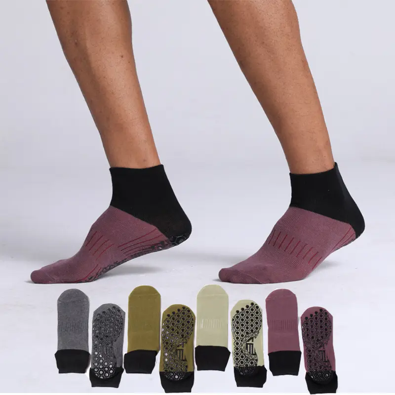 Yeway chaussettes de basket-ball antidérapantes hommes haute aide gymnastique professionnelle exercice de course pur coton point silicone chaussettes de yoga tube