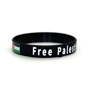 Pulseras de Silicona Palestina Libre para Hombre y Mujer, Brazaletes Deportivos de Goma a Prueba de Agua con la Bandera de Palestina - Product Image 3