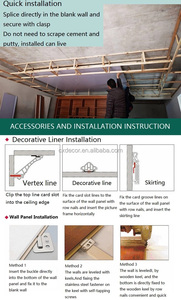 Nội thất PVC Baseboard Hot Trung Quốc Nhà cung cấp trang trí nội thất Panel tường PVC tích hợp ốp chân tường Board mouldings - Product Image 3