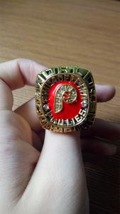 Bague de championnat de Philadelphie 1980 pour homme, plaquée or rose, alliage, cristal et strass, cadeau d'anniversaire, souvenir, collection - Product Image 5