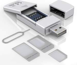 Kit Adaptador de Tarjeta SIM con Pin Expulsor - Lector de Tarjetas SIM USB para Computadora Portátil con Windows - Product Image 1