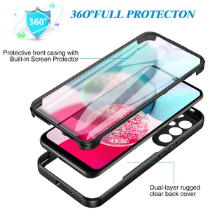 Funda A55 con protector de pantalla incorporado, cubierta de teléfono móvil de TPU + PC de cuerpo completo 360 de doble cara para Samsung <span class=keywords><strong>Galaxy</strong></span> A05 A15 A25 A35 - Product Image 2