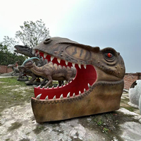 Porte d'entrée personnalisée pour parc d'attractions sur le thème des dinosaures