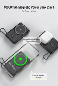 Nuevos Productos 2025, Banco de Energía Magnético 2 en 1 de Estado Sólido, 10000 mAh, 22.5 W, Cables Integrados, <span class=keywords><strong>Mini</strong></span> Banco de Energía Magnético - Product Image 3