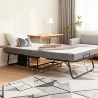 Lit pliant en métal portable avec mousse souple, vente directe d'usine de meubles chinois, pour la maison, la chambre à coucher, l'hôtel, l'hôpital, le bureau