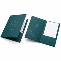 Dossier de présentation écologique en papier gaufré, impression personnalisée A4 A5, pour entreprise, bureau, avec poches et logo
