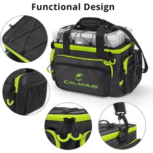 Muestra gratuita: Mochila de pesca con soporte para cañas y aparejos, bolsa ligera para guardar aparejos de pesca con funda protectora contra la lluvia - Product Image 4