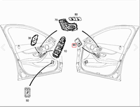 Nouveau commutateur de déverrouillage du coffre noir de haute qualité pour Mercedes-Benz W205 W253 W447 W448 OE 20590515139051 100% testé