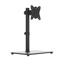 Support de bureau pour écran LCD LED 32 pouces, inclinable à 90 degrés, réglable en hauteur, charge maximale de 22 livres, en acier