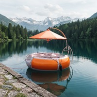 Bateau à donuts en fibre de verre 3,0 m, coque rigide, 8 passagers, bateau de loisirs flottant pour divertissements aquatiques