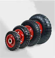 Roue simple d'absorption des chocs de petit chariot plat en caoutchouc muet de roulette résistante de 5 / 6/8"