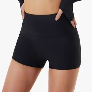 定制免费徽标Ropa Deportiva De运动服装女性运动穿着健身健身房无缝瑜伽短裤
