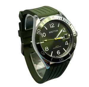 Montre pour homme avec cadran noir, accent rouge sur le cadran, bracelet en silicone, étanche 100 m, qualité supérieure, élégante, robuste, vente en gros - Product Image 5