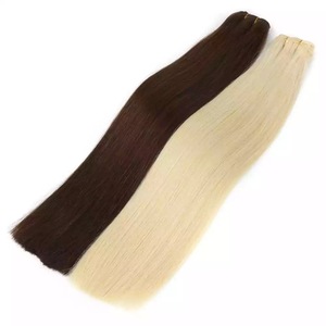 Jasmine beauty Blonde Genius Weft Hair Extensions 50 Grams 100 Grams Human Hair Extensions Weft Machine Double Weft Hair - Product Image 5