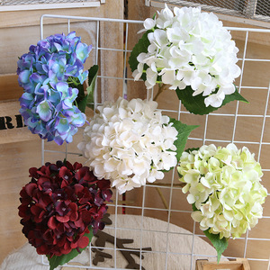 Hydrangeas en soie LUYI-Ivory, fleurs artificielles au toucher réel, Hortensien à grandes feuilles, pour centres de table de mariage et décoration intérieure - Product Image 3