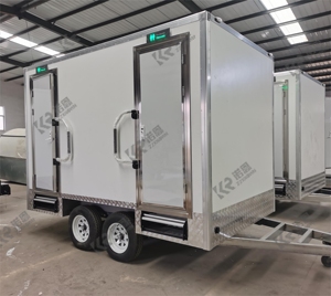 Toilettes mobiles portables, adaptées à une utilisation en extérieur, design pratique, remorque toilettes facile à nettoyer - Product Image 1