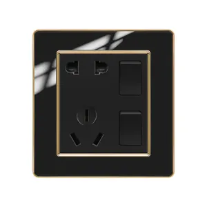 Huis Met 2 Bende 1 Way Switch Met 5 Polige Socket Luxe Stopcontact Voor De Stopcontact Van De Wandbediening