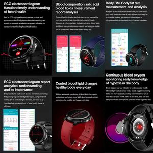 ET481 1.43 인치 라운드 AMOLED 디스플레이 BT SOS 호출 ECG 혈액 요산 지질 모니터 Rejol 스마트 시계 ECG 건강 스마트 워치 - Product Image 4