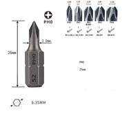 Brocas de conducción de tornillo Allen Hex S2 CRV 25MM 50MM 1/2 1/4 6,35 MM PH2 PZ2 Torx Star piezas de herramientas accesorios OEM para destornilladores