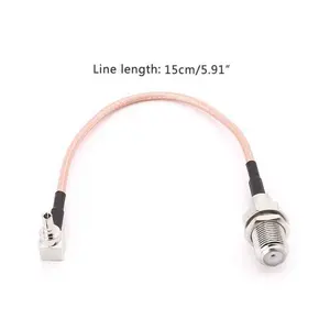 F Type Female Jack To CRC9 Male Right Angle RG316 Pigtail Cable 15センチメートルFor HUAWEI Modem