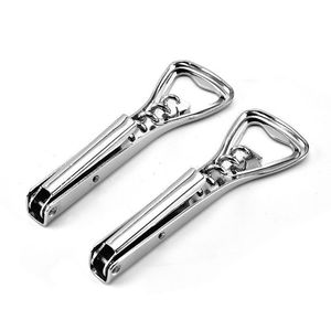 Stainless Steel Wine <b>Opener</b> Flat Modern 2 In 1 Multi Function Corkscrew For Red White Wine Beer Bottle Opening - Product Image 2