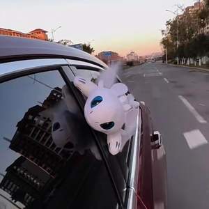 Peluche de Dragón UUIVIRS, Negro, Sin Dientes, con Pequeñas Ventosas, para <span class=keywords><strong>Casco</strong></span>, Coche, Techo de Motocicleta, Decoración de Techo Solar, de Algodón - Product Image 3