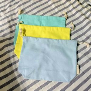 Custom LOGO 21 Colors Portable Canvas Drawstring Bag Reusable Storage Bags <b>for</b> Home Travel Toiletries Cosmetics Jewelry Storage - Product Image 5