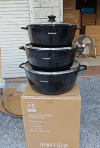 Jumbo 36/40/44cm <span class=keywords><strong>Die</strong></span> Cast nhôm chậu không dính Cookware <span class=keywords><strong>sets</strong></span> nhôm Granite soong Cookware Set - Product Image 5