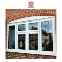 Usine personnalisé Design moderne UPVC battant verre fenêtre vinyle français fenêtre persienne rideau pour hôtels ouverture verticale motif