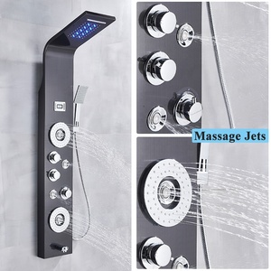 <span class=keywords><strong>Panel</strong></span> <span class=keywords><strong>de</strong></span> <span class=keywords><strong>Ducha</strong></span> LED con Grifo <span class=keywords><strong>de</strong></span> Cascada y Lluvia, Sistema <span class=keywords><strong>de</strong></span> <span class=keywords><strong>Ducha</strong></span> Empotrado en la Pared con Jets <span class=keywords><strong>de</strong></span> Masaje Spa, Cabezal <span class=keywords><strong>de</strong></span> <span class=keywords><strong>Ducha</strong></span> y <span class=keywords><strong>Ducha</strong></span> <span class=keywords><strong>de</strong></span> Mano - Product Image 3