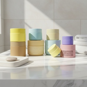 Frosted Cosmetic Packaging 20g 30g 50g 60g <b>Empty</b> Clear Glass Cream <b>Jars</b> With Screw Cap for Body Butter Face Cream - Product Image 1