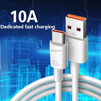 Câble USB Type C 10A 120W Cordon de données de charge super rapide Câble USB C 10A pour Huawei/Honor/Xiaomi/Samsung Câbles de chargeur rapide