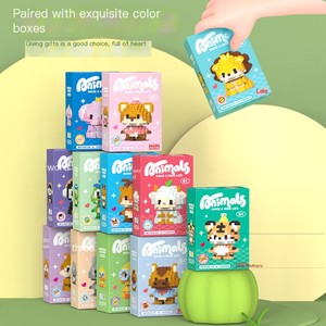 Grosir mainan anak kompatibel dengan pendidikan blok bangunan kecil boneka kartun dirakit blok bangunan - Product Image 2