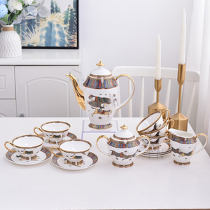 Promotion : Ensemble de 15 tasses à café et à thé en porcelaine, style nordique, motif chevaux de guerre royaux, pour la décoration de la maison - Product Image 1