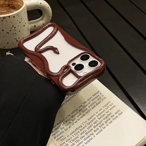 Luxe créatif 3d creux simulé serpents coque de téléphone résistant aux chutes dames couverture Mobile pour iPhone 16 15 14 13 12 11 Pro MAX - Product Image 3