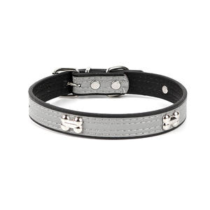 <span class=keywords><strong>Collar</strong></span> de perro acolchado de cuero Pu fuerte personalizado 2024 <span class=keywords><strong>Collar</strong></span> de mascota reflectante vegano <span class=keywords><strong>Collar</strong></span> de gato ajustable impermeable - Product Image 5