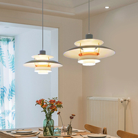 Lampe suspendue en aluminium et fer de style vintage pour chambre à coucher, maison d'hôtes, style japonais tendance rétro, soucoupe volante, simple, moderne, salle à manger, bar