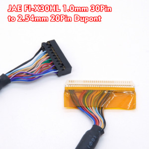 Câble LVDS JAE FI-X30HL 30 broches à 2,54 mm 20 broches Dupont, pas de 1,0 mm, pour écran tactile HMI industriel - Product Image 1