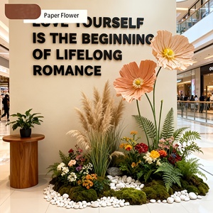 Giant Realistic Wedding Paper <strong>Flower</strong> - Yu Meiren <strong>Artificial</strong> Blooms for Outdoor/, <strong>Large</strong> Wrinkled Petals Fake <strong>Flowers</strong> Suitable - Product Image 5